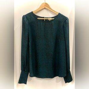 A New Day Snake Print Blouse in Green, Size XXL